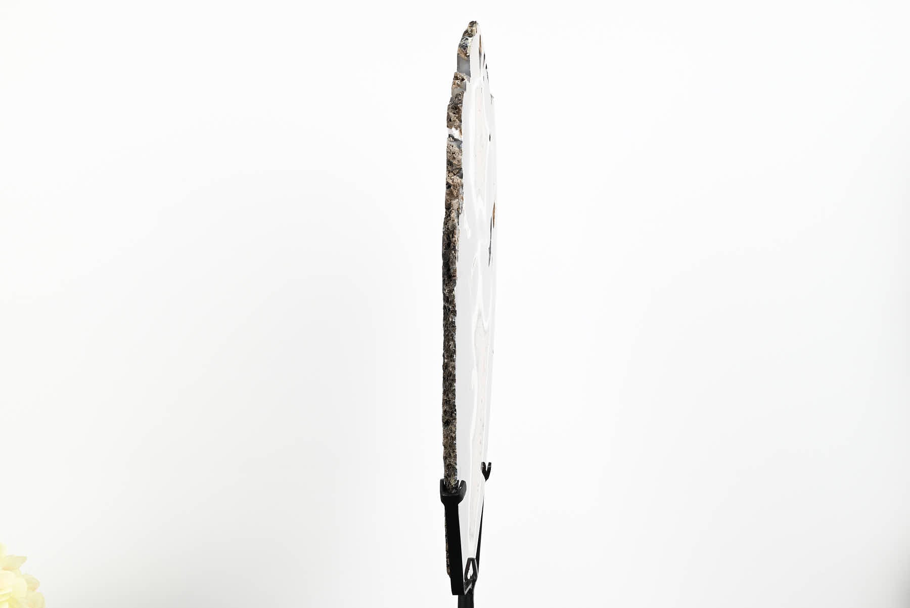 Natural Agate Slice on Rotating Metal Stand - 3.31kg and 58cm Tall - #AGSLIC-32010