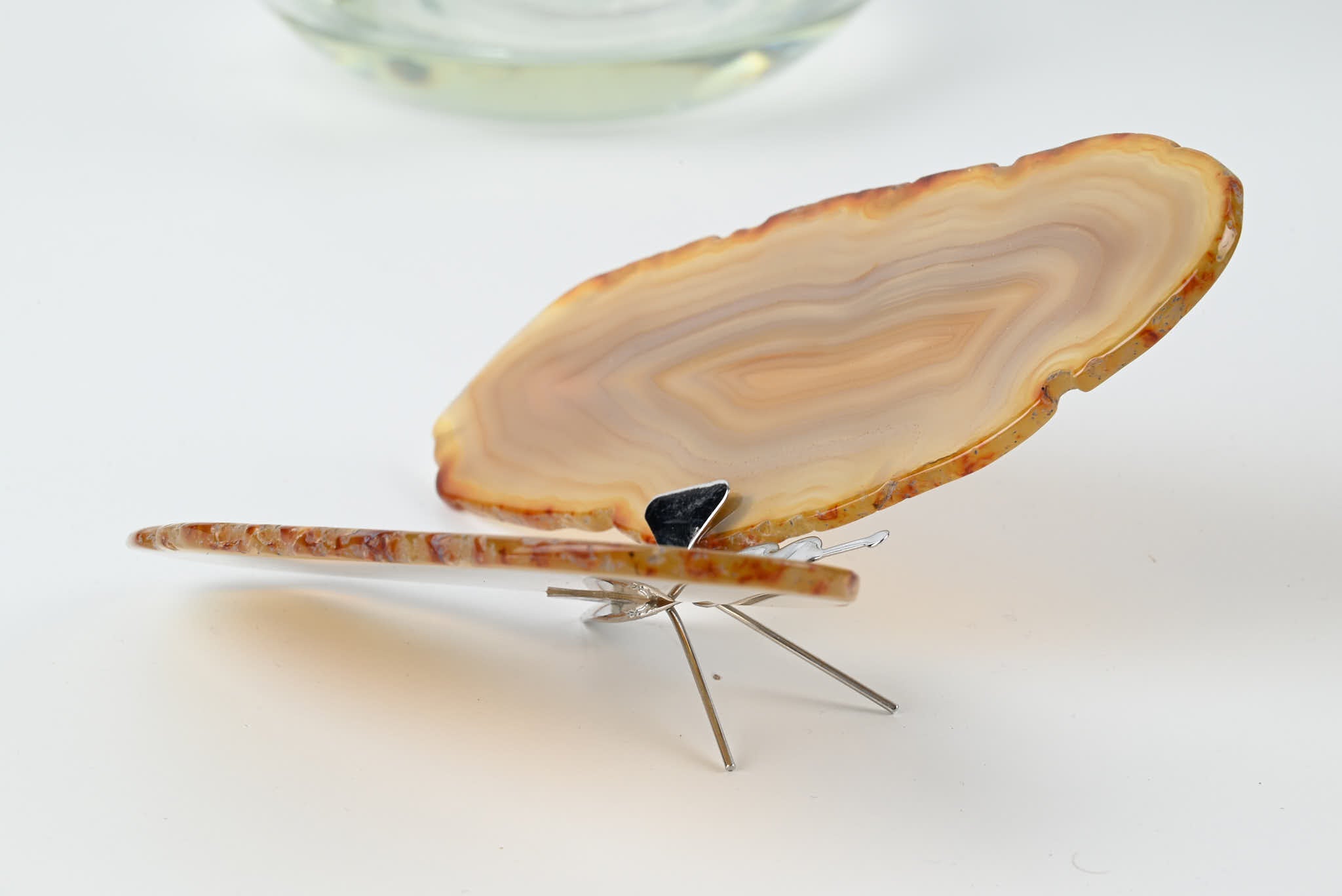 Natural Agate "Butterfly" Freestanding 13cm - #BUNATF-90016