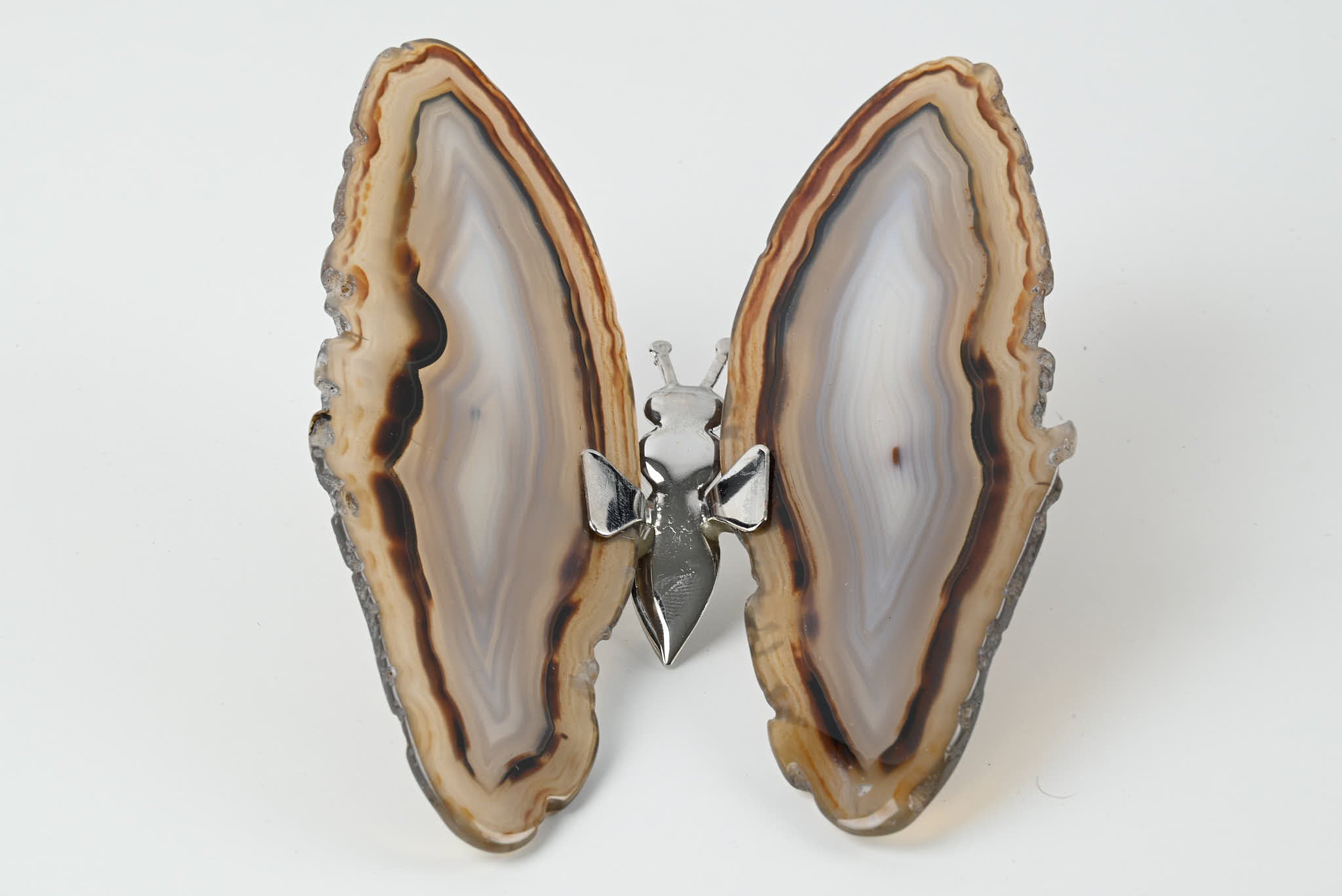 Natural Agate "Butterfly" Freestanding 13cm - #BUNATF-90020