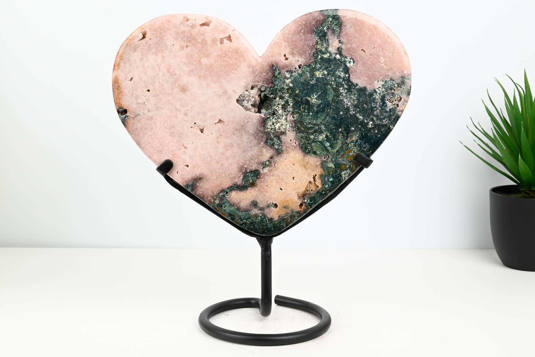 Extra Quality Pink Amethyst Heart - 2.84kg, 27cm high - #HTPINK-34025