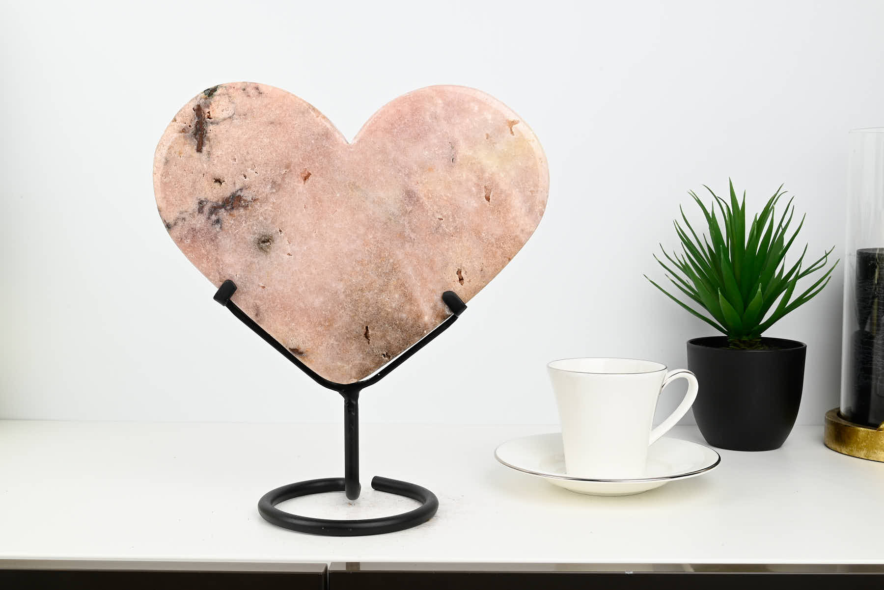 Extra Quality Pink Amethyst Heart - 2.88kg, 28cm high - #HTPINK-34023