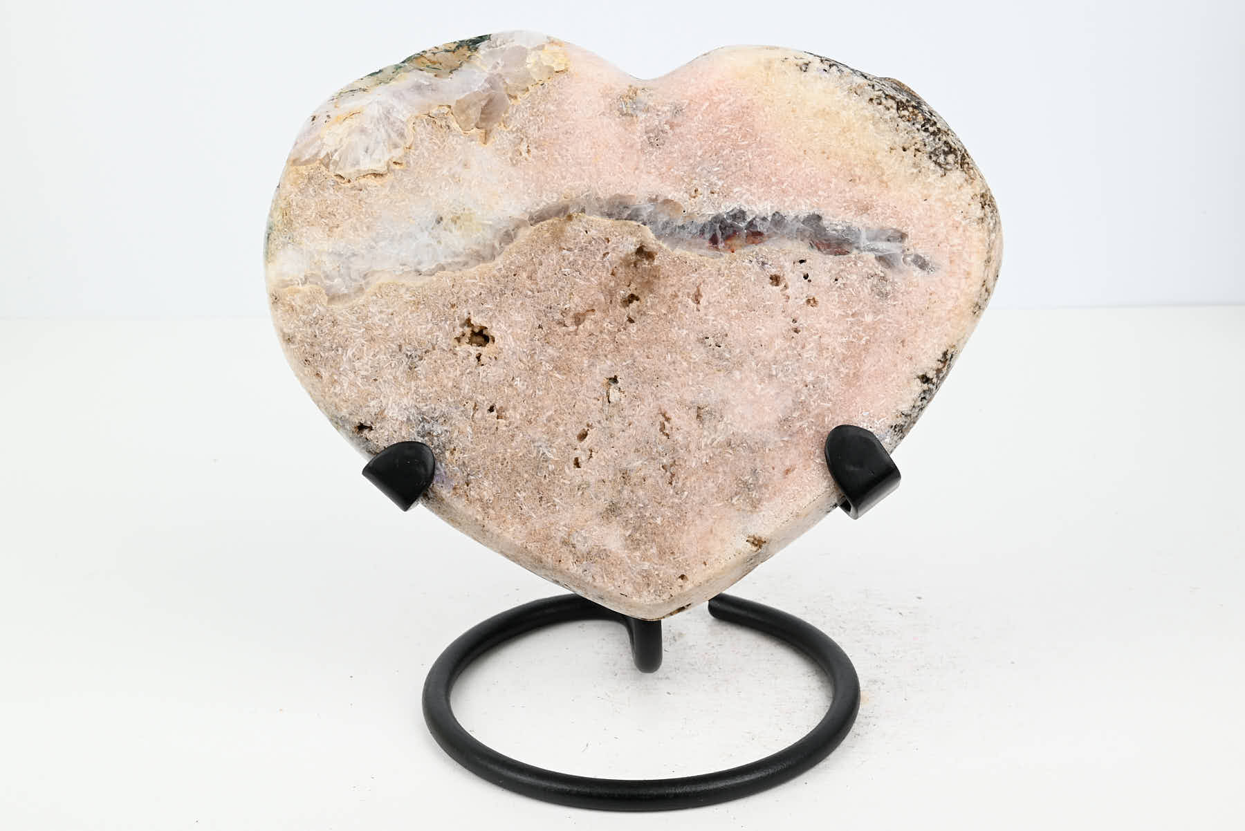 Extra Quality Pink Amethyst Heart - 2.15kg, 18cm high - #HTPINK-34020