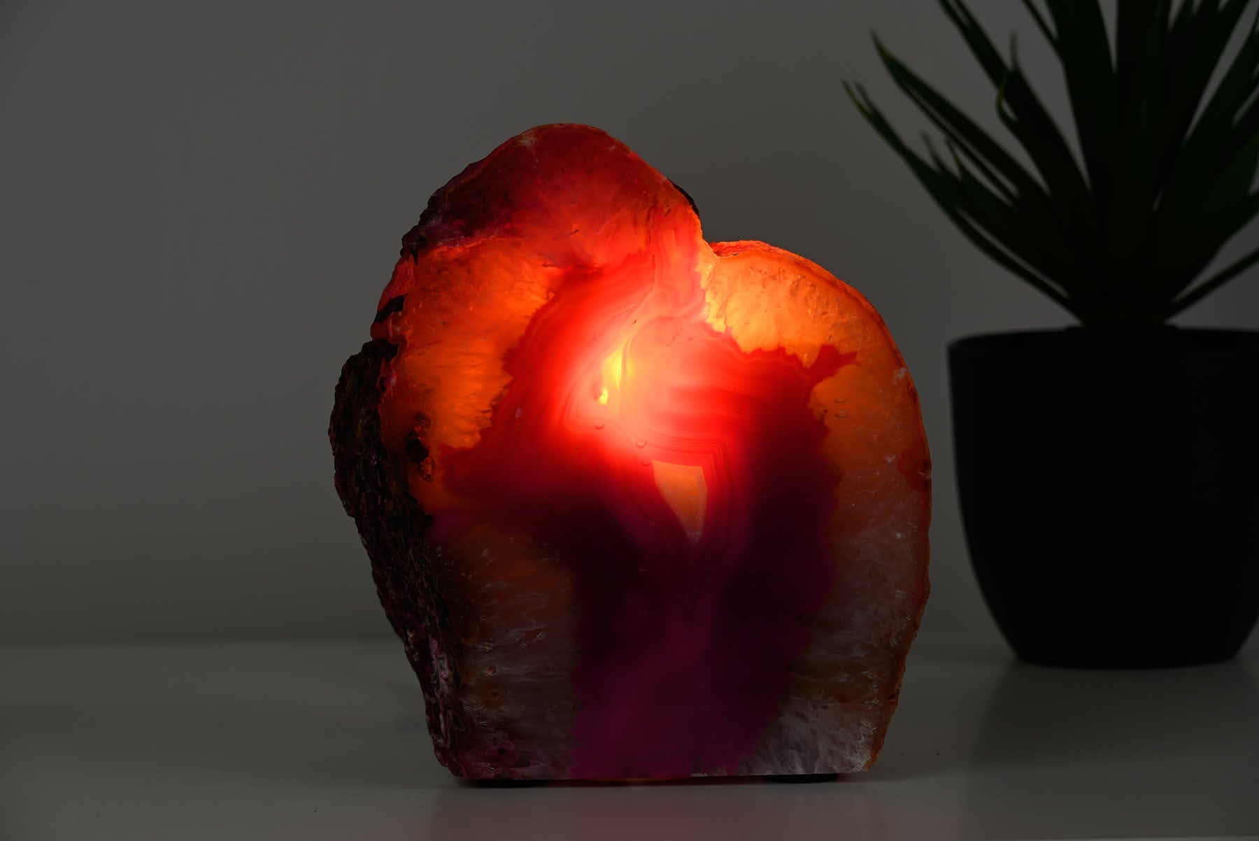 Pink Agate Night Lamp - 16cm tall - #LAPINK-38001