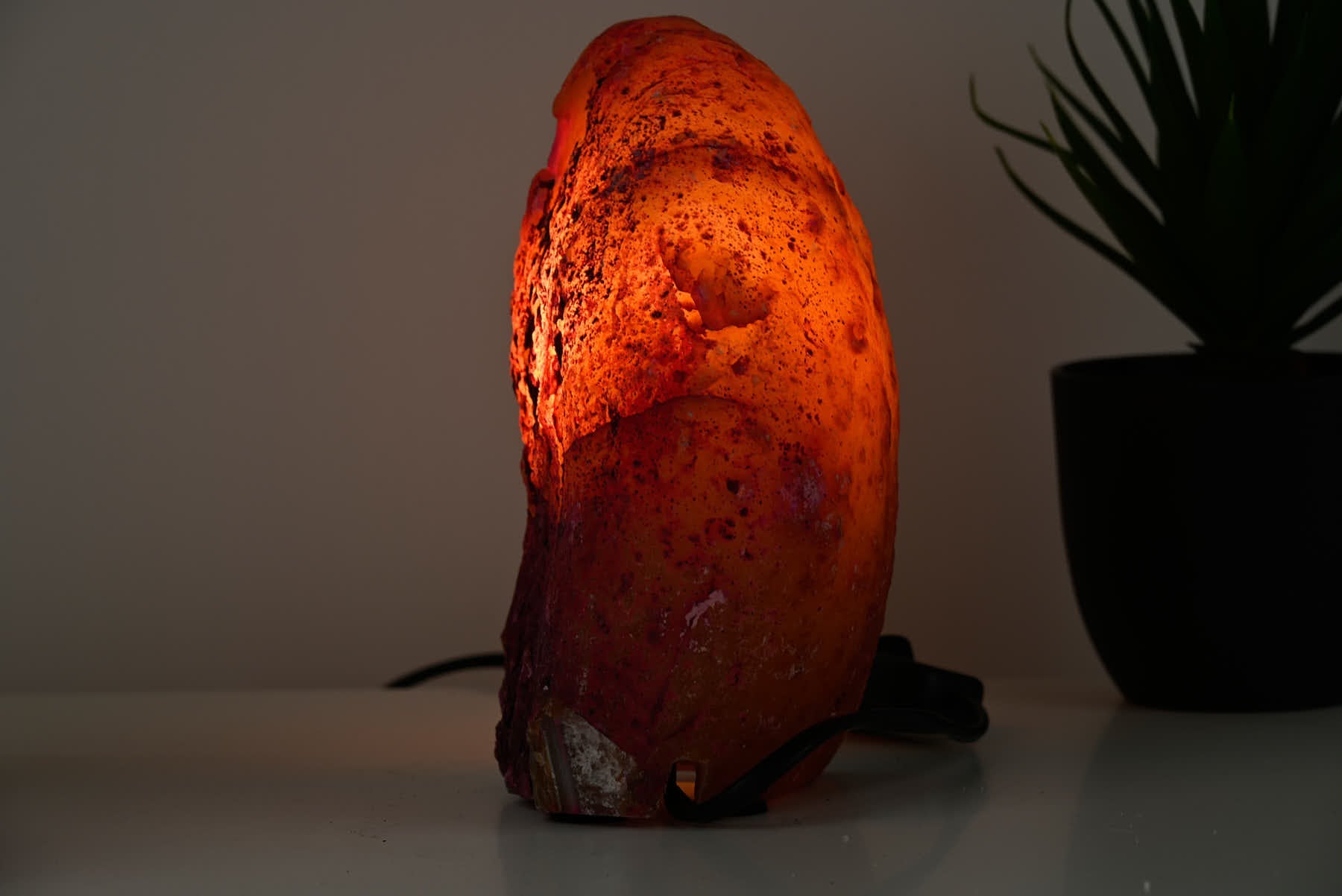 Pink Agate Night Lamp - 17cm tall - #LAPINK-38049
