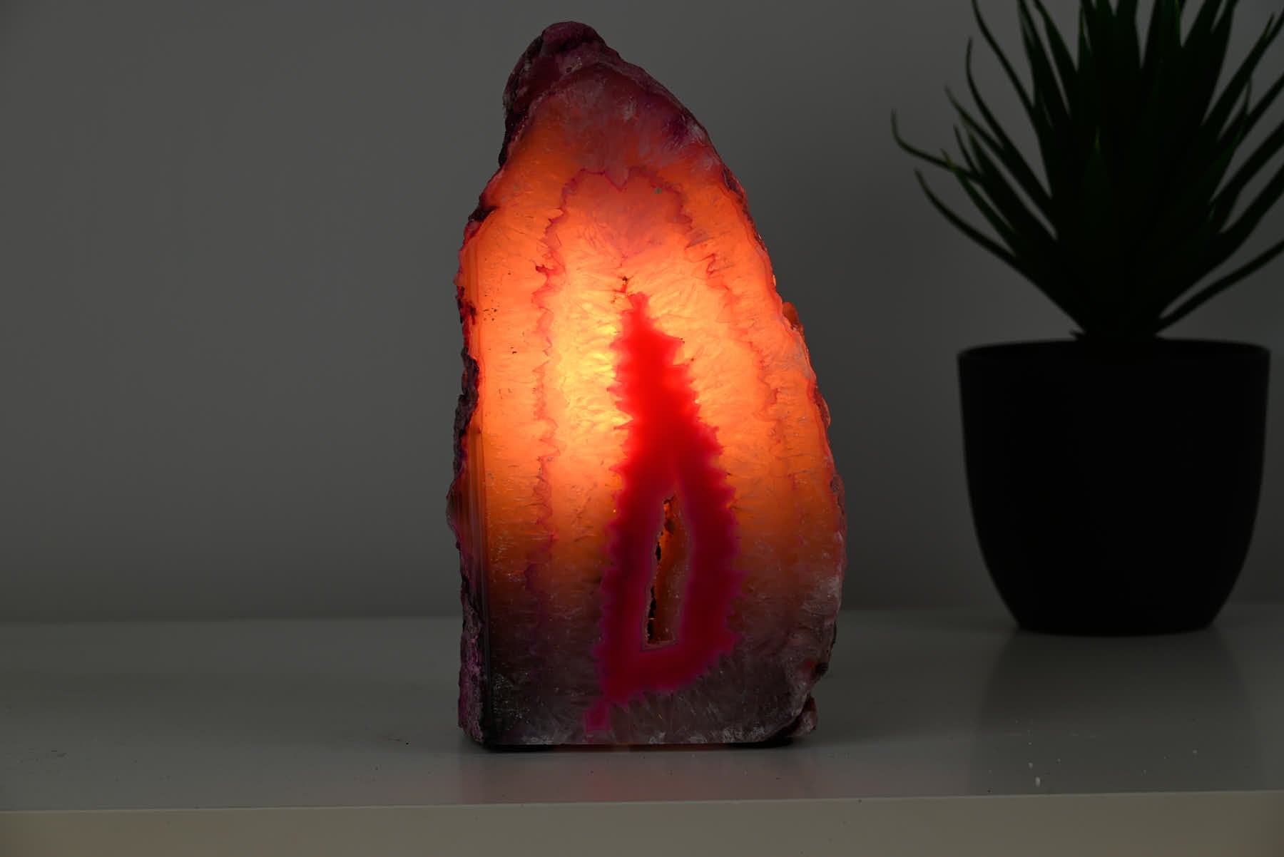 Pink Agate Night Lamp - 19cm tall - #LAPINK-38003