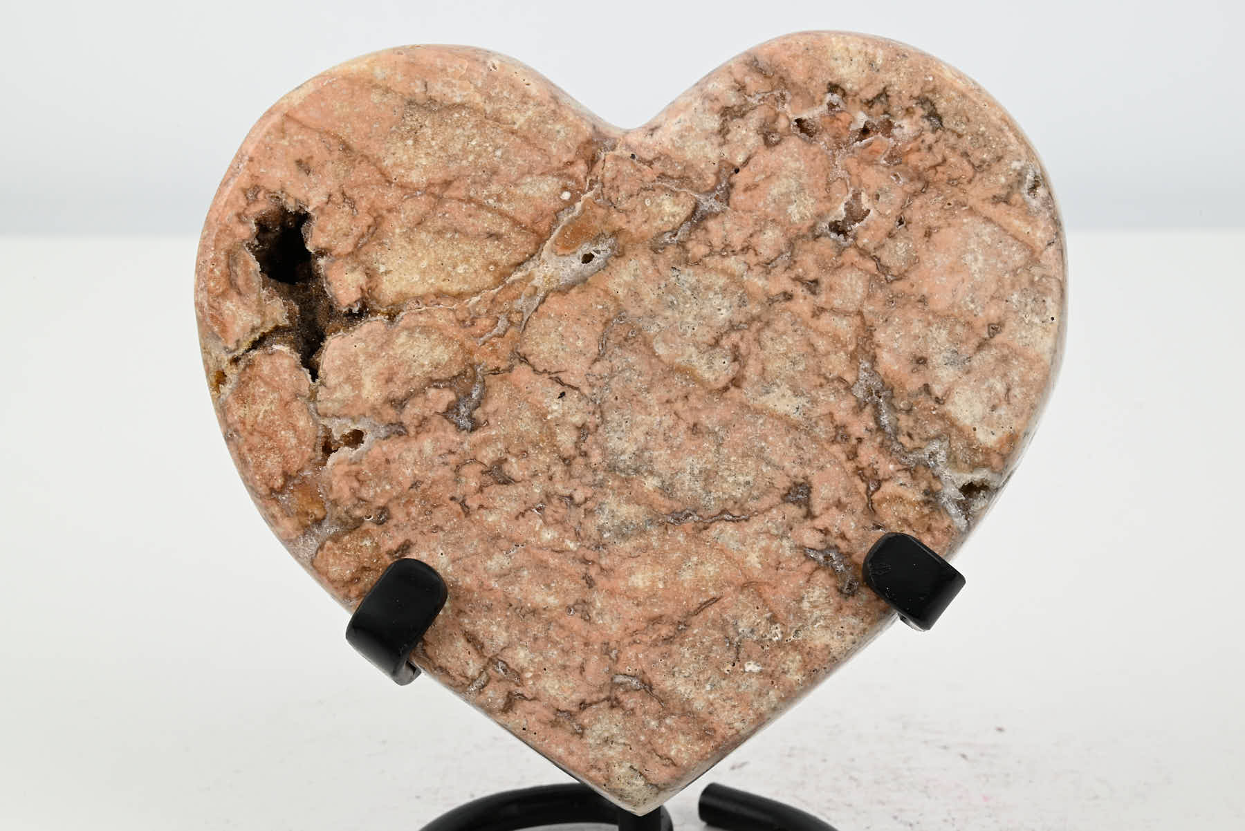 Extra Quality Pink Amethyst Heart - 0.67kg, 14cm high - #HTPINK-34017
