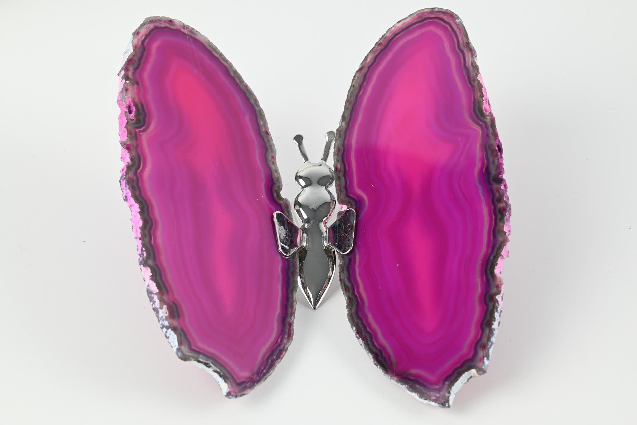 Pink Agate "Butterfly" Freestanding 13cm - #BUPNKF-90019