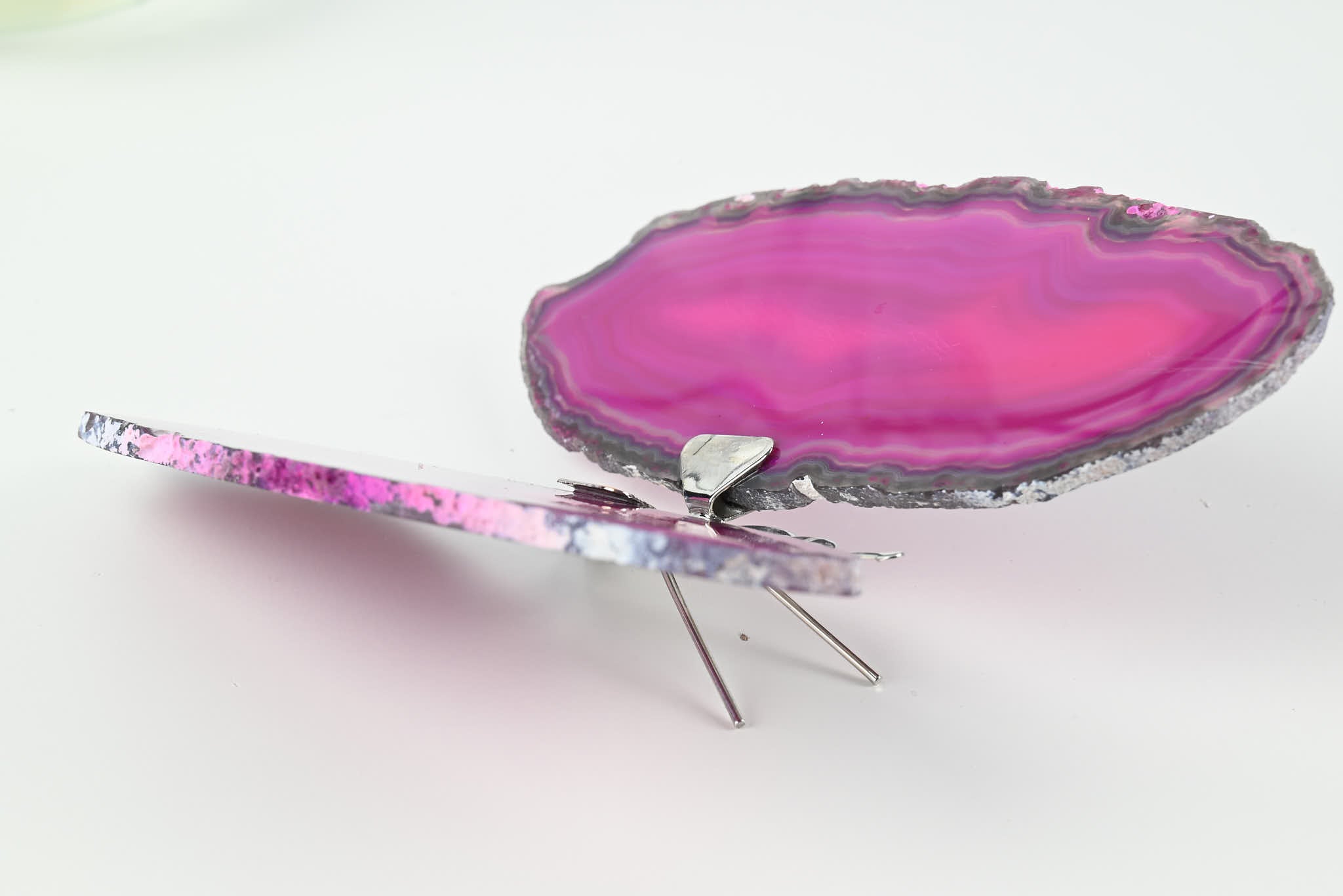 Pink Agate "Butterfly" Freestanding 13cm - #BUPNKF-90019