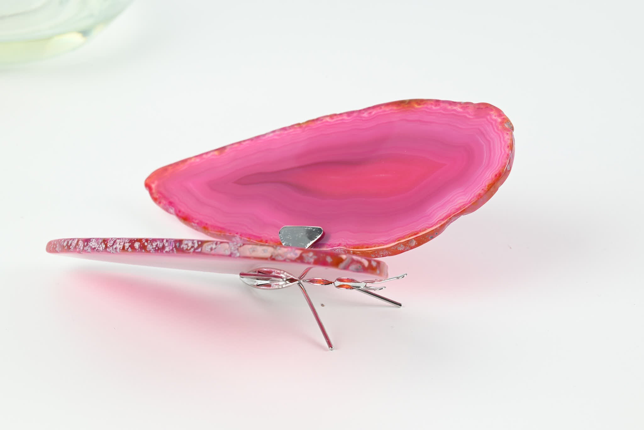 Pink Agate "Butterfly" Freestanding 12cm - #BUPNKF-90022