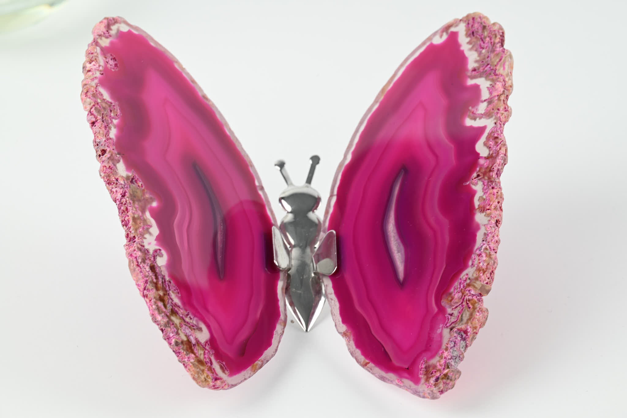 Pink Agate "Butterfly" Freestanding 12cm - #BUPNKF-90025
