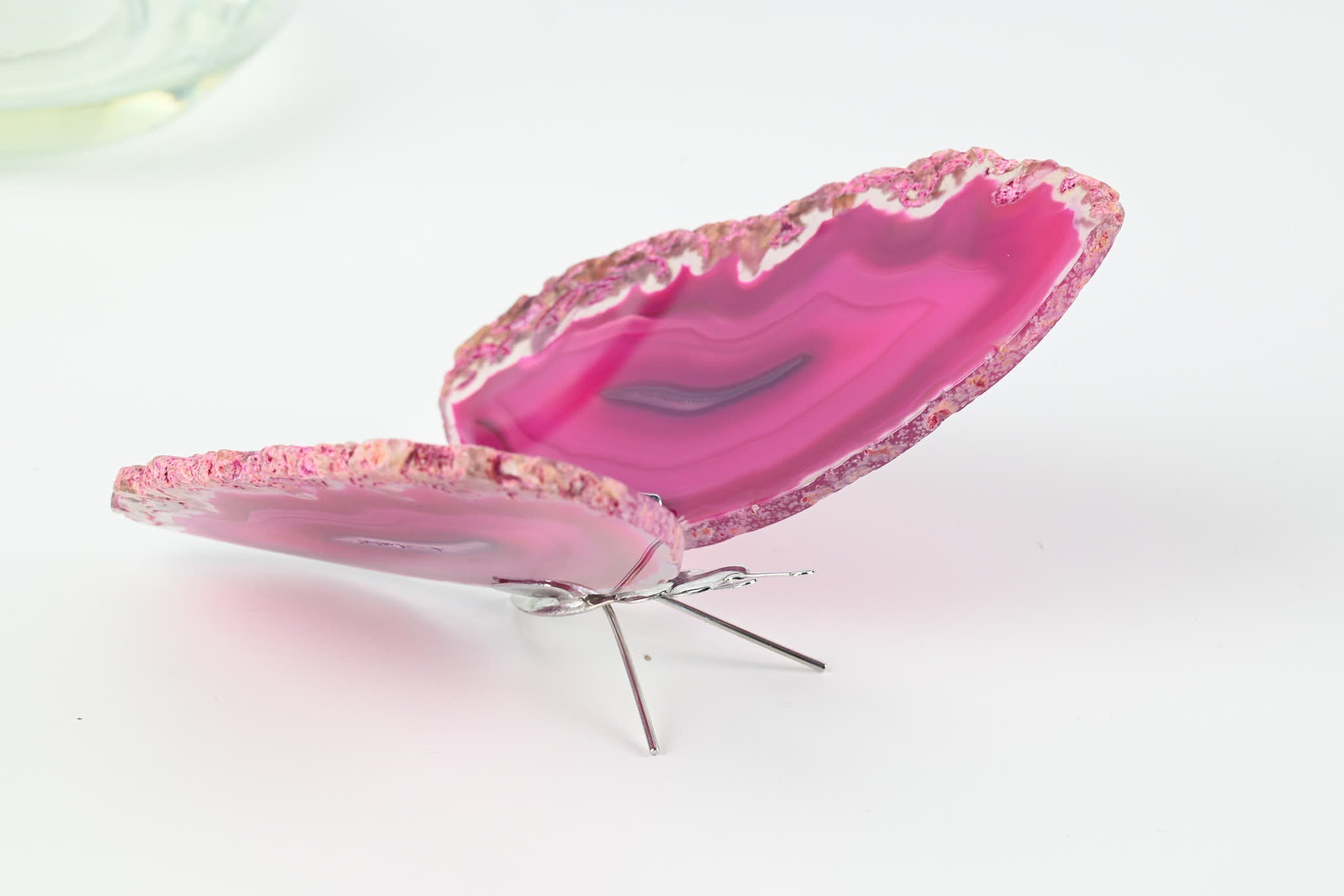 Pink Agate "Butterfly" Freestanding 12cm - #BUPNKF-90025