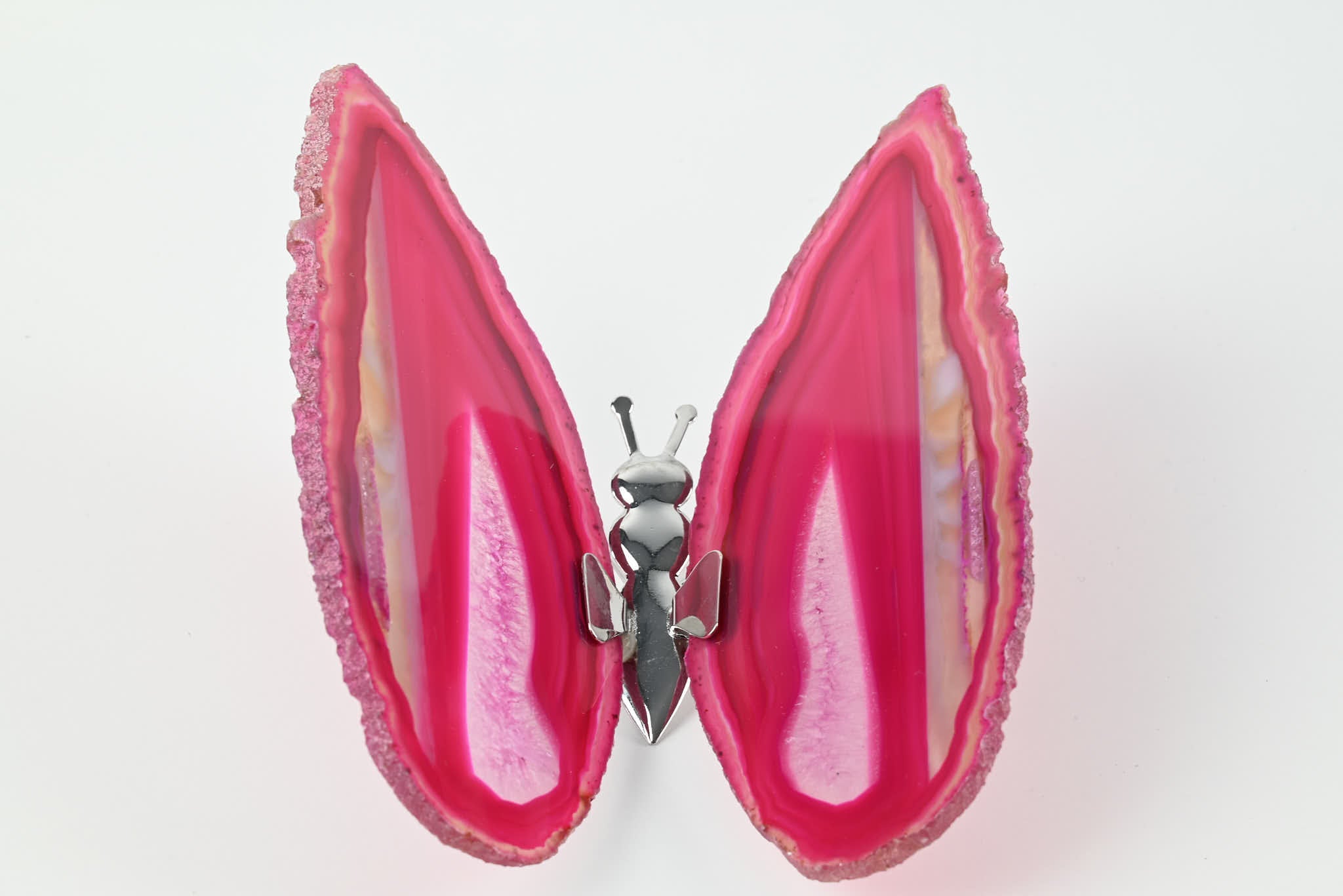 Pink Agate "Butterfly" Freestanding 13cm - #BUPNKF-90027