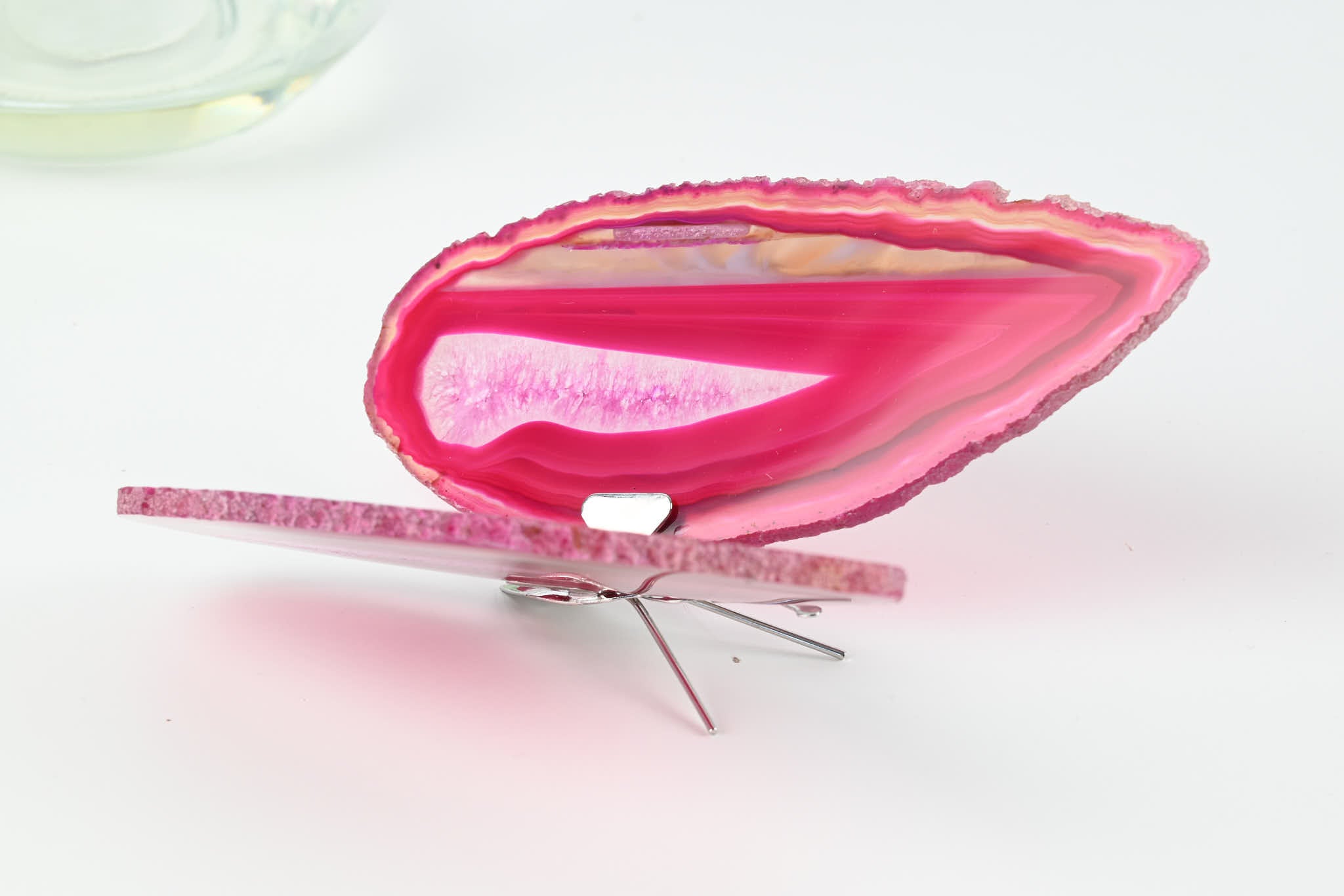Pink Agate "Butterfly" Freestanding 13cm - #BUPNKF-90027