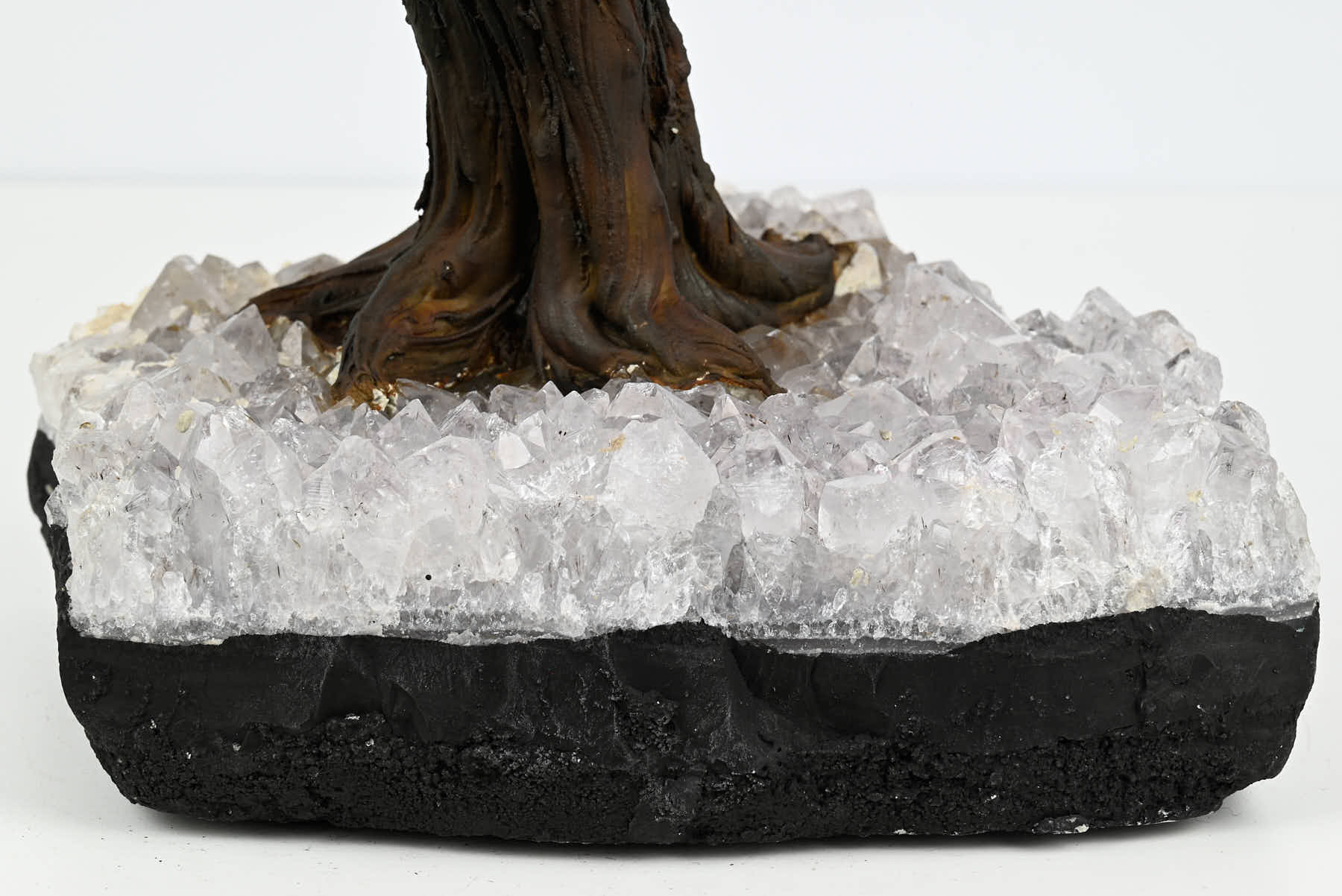Handmade 37cm Tall Gemstone Tree with Amethyst base and 180 Pink Agate gems - #TRPINK-36002