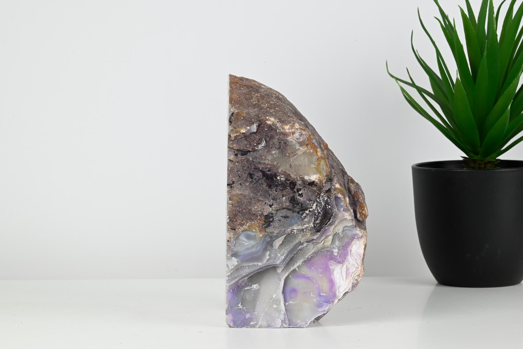 Purple Agate Night Lamp - 16cm tall - #LAPURP-38005