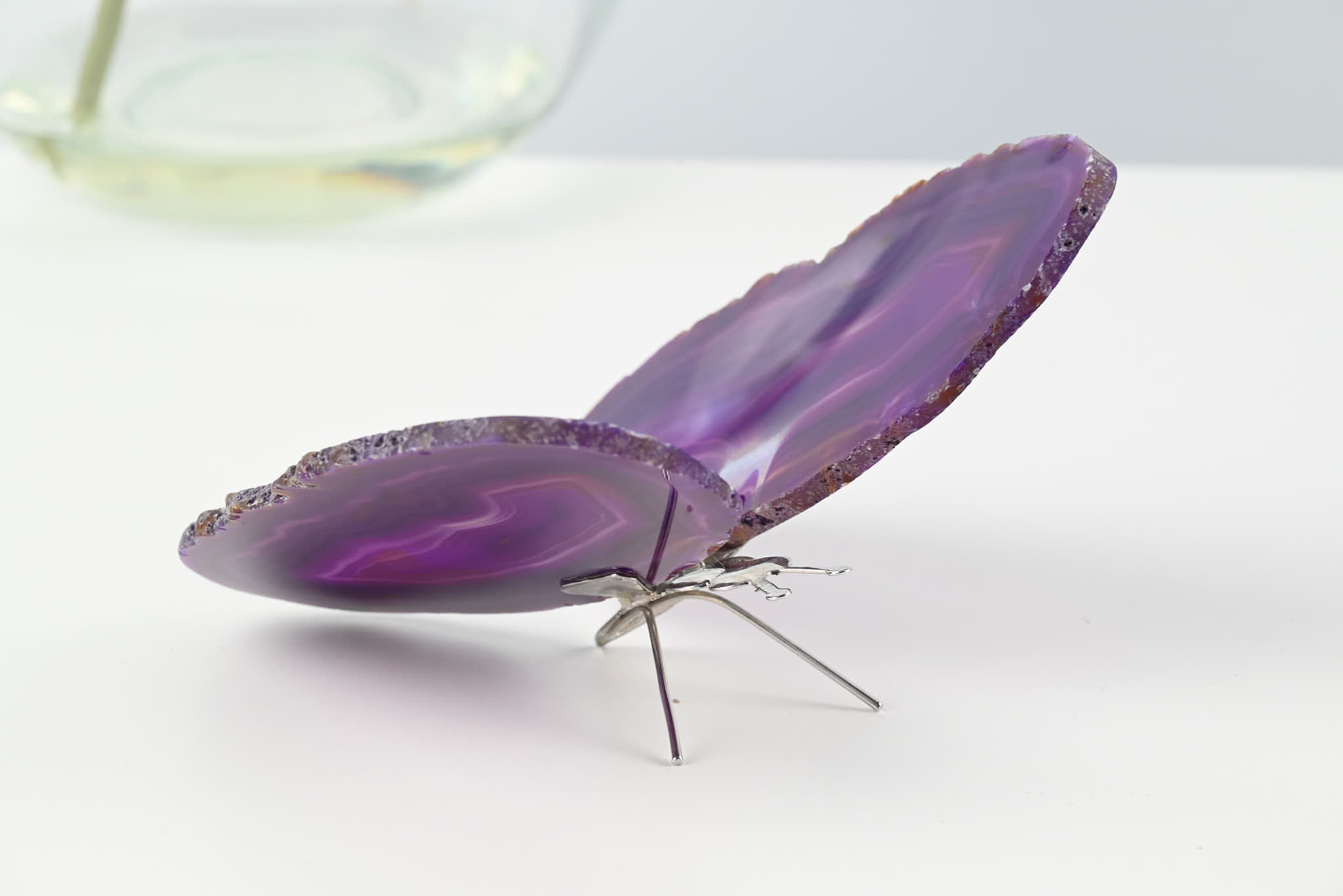 Purple Agate "Butterfly" Freestanding 12cm - #BUPURF-90020