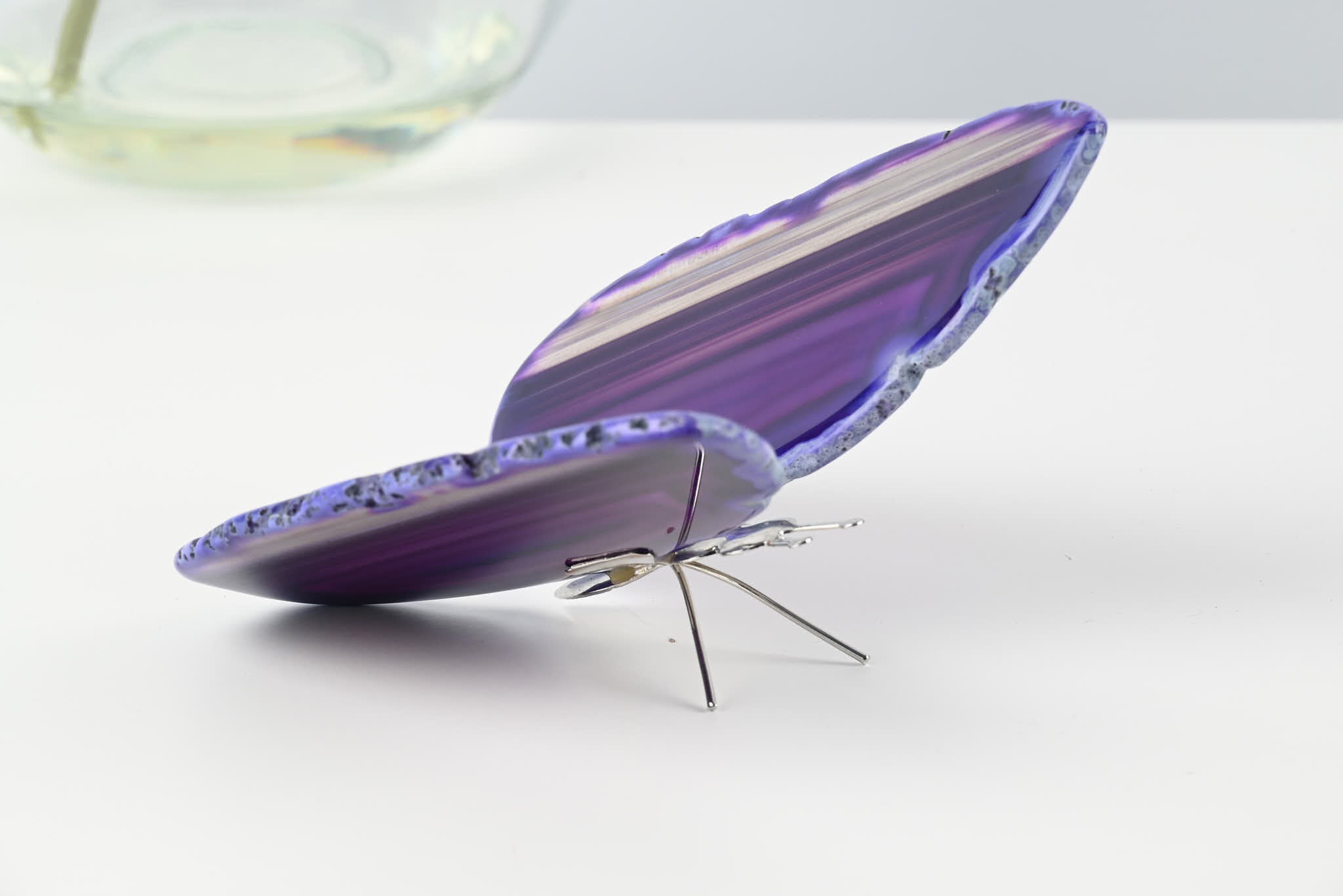 Purple Agate "Butterfly" Freestanding 12cm - #BUPURF-90021