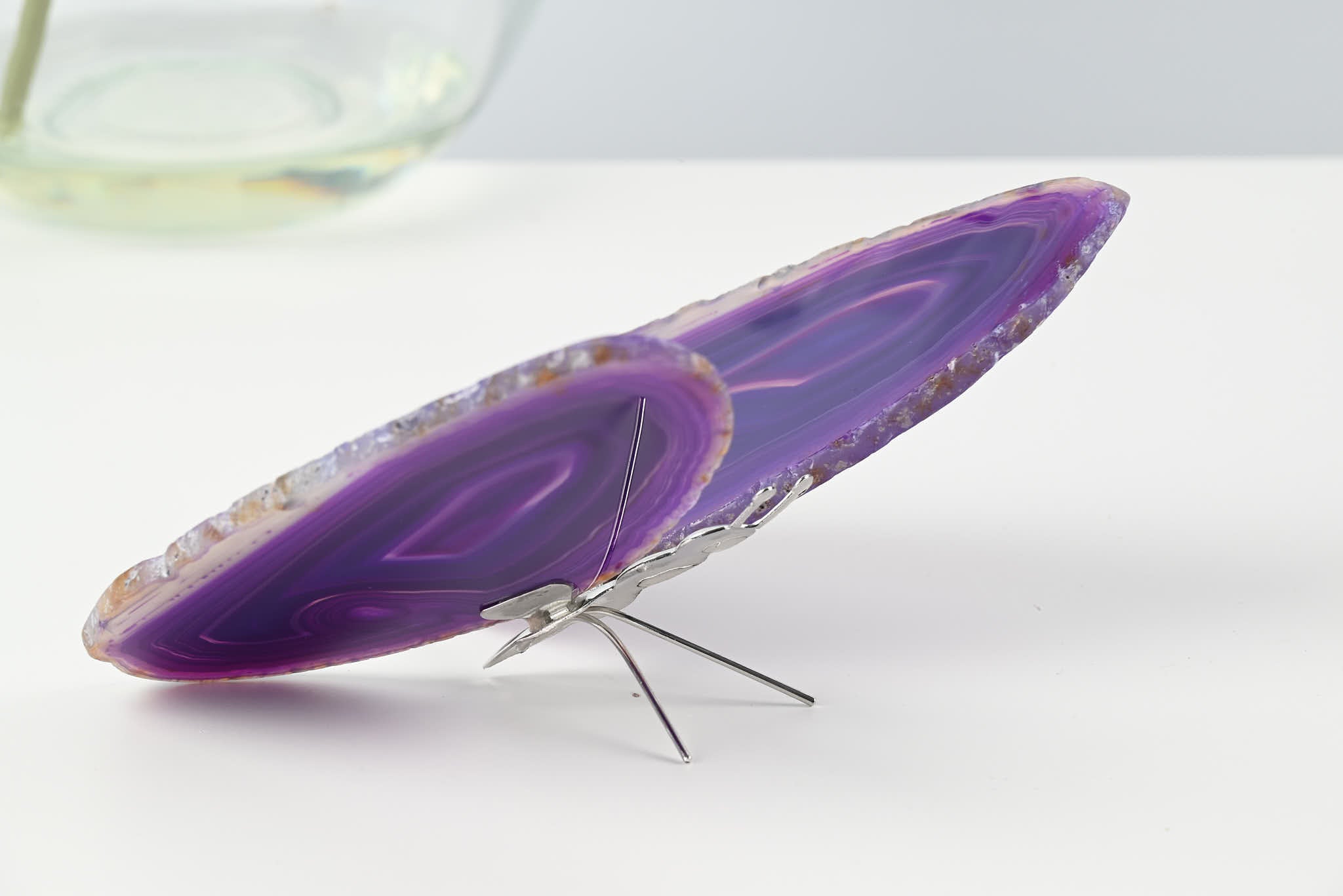 Purple Agate "Butterfly" Freestanding 12cm - #BUPURF-90022
