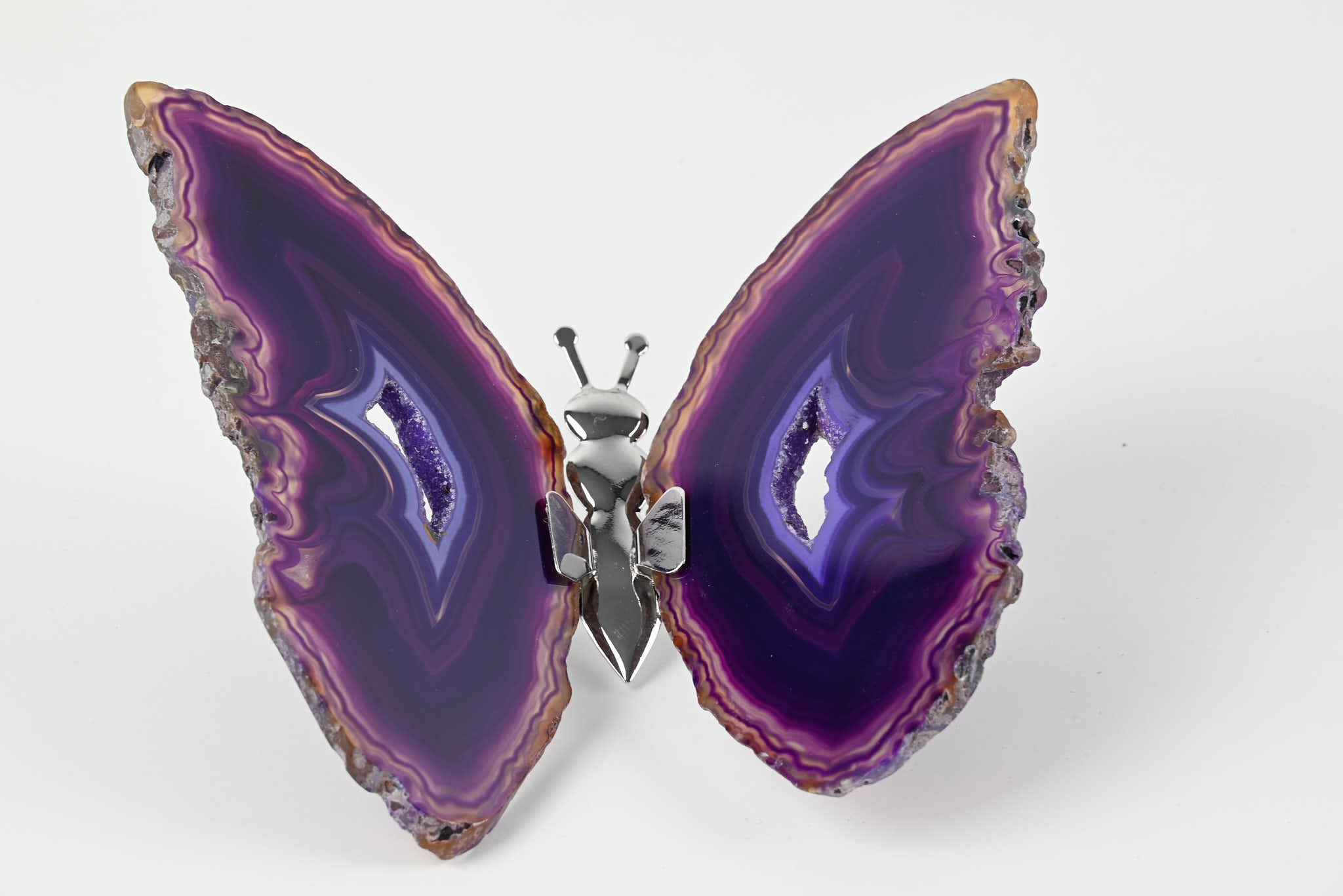 Purple Agate "Butterfly" Freestanding 12cm - #BUPURF-90025