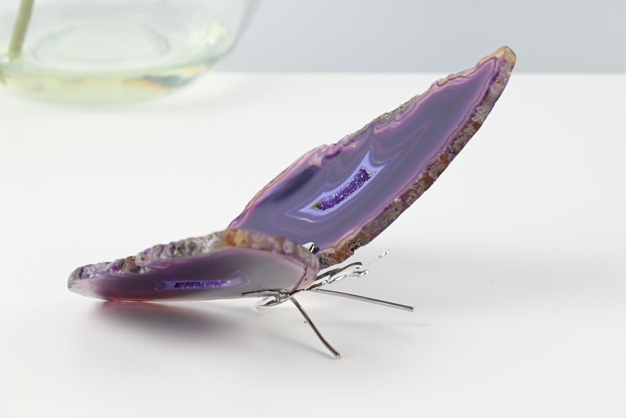 Purple Agate "Butterfly" Freestanding 12cm - #BUPURF-90025