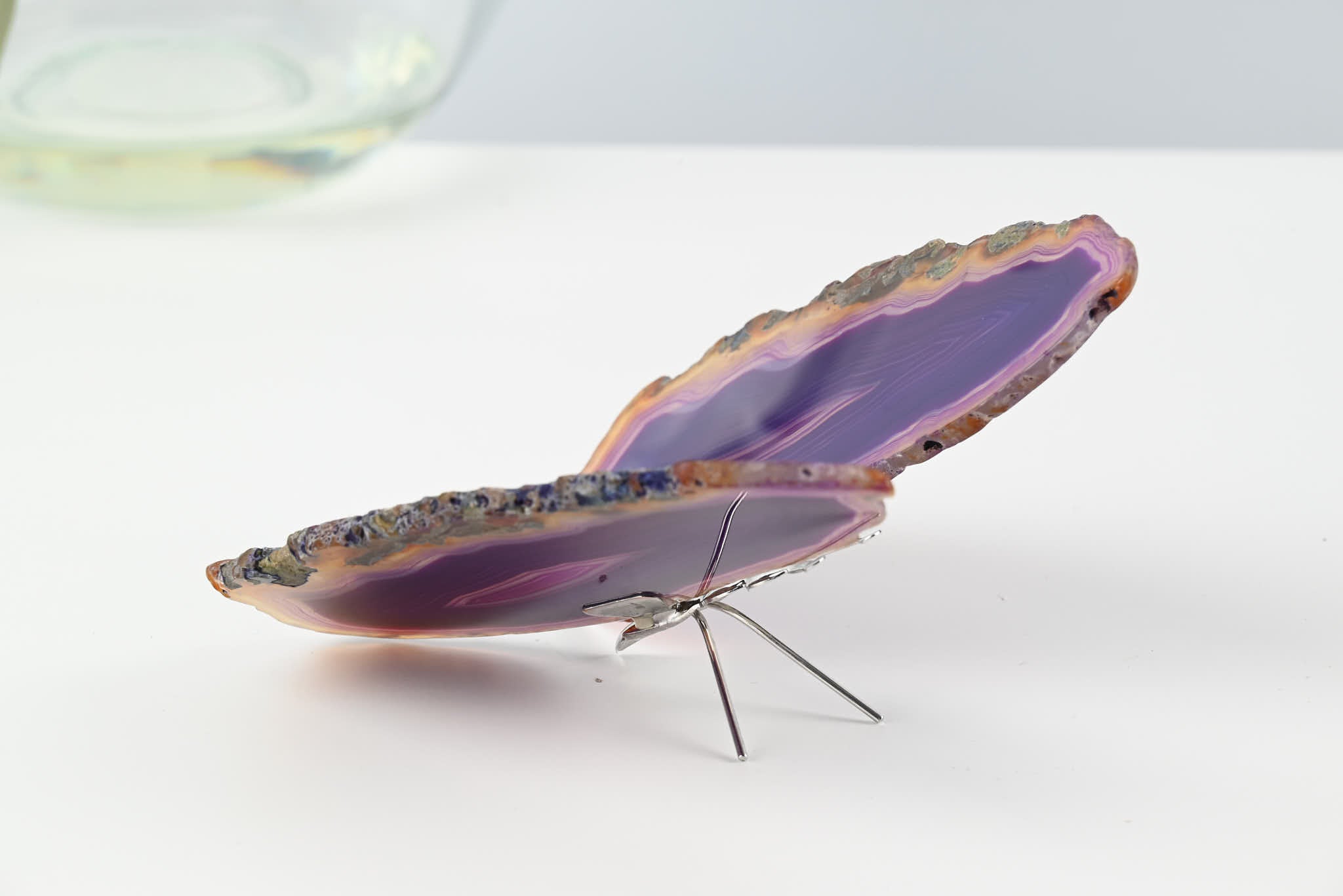 Purple Agate "Butterfly" Freestanding 12cm - #BUPURF-90027