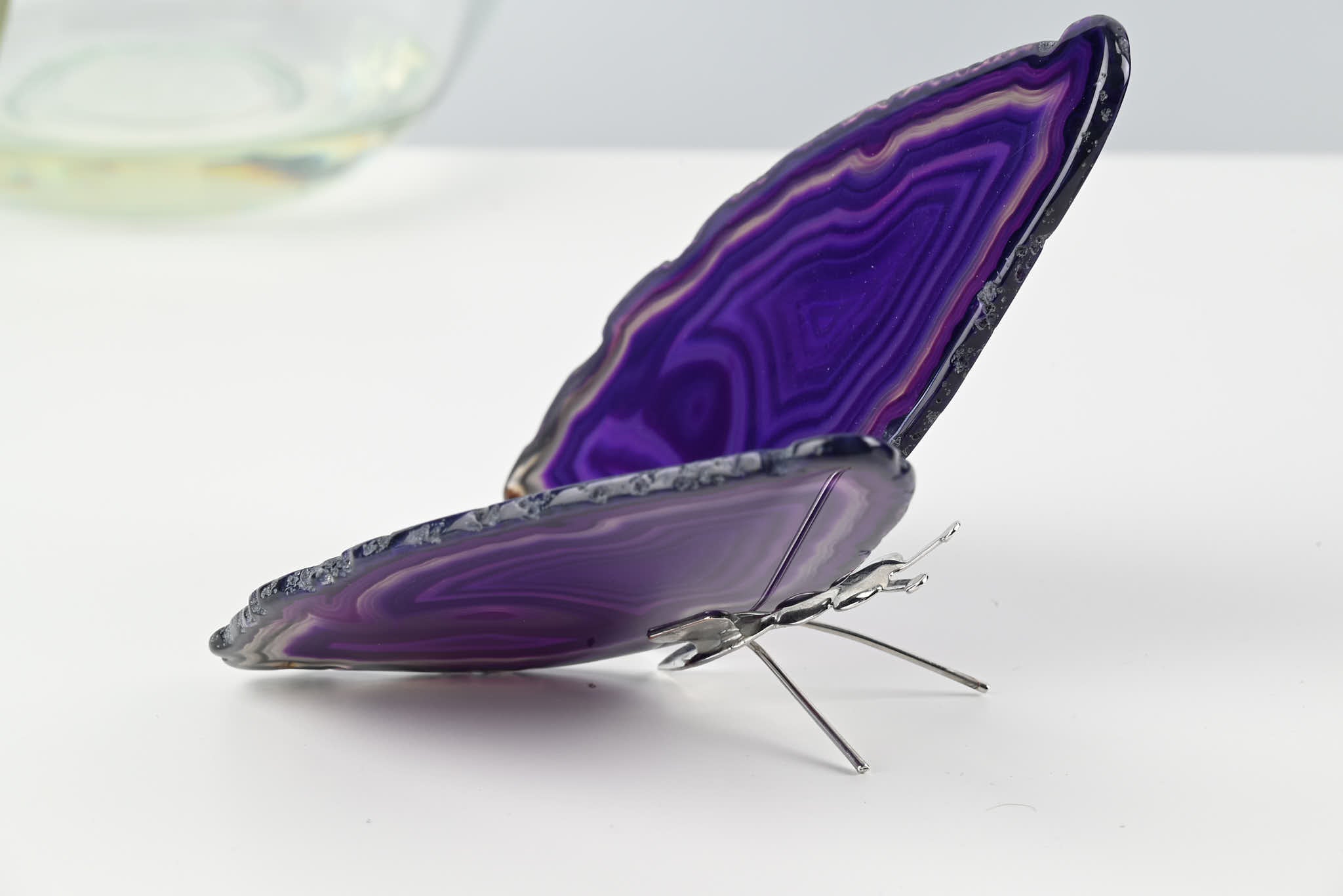 Purple Agate "Butterfly" Freestanding 13cm - #BUPURF-90029