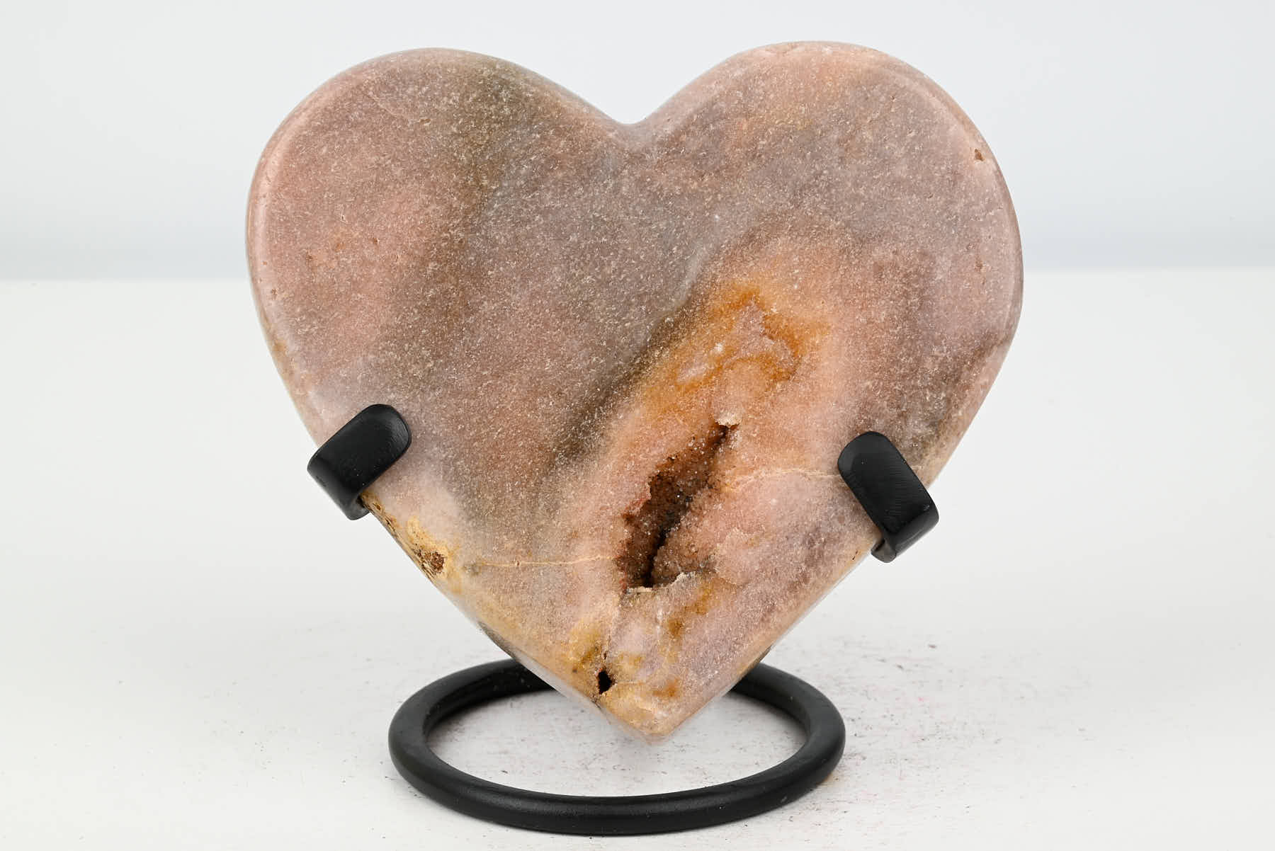 Extra Quality Pink Amethyst Heart - 0.69kg, 12cm high - #HTPINK-34005