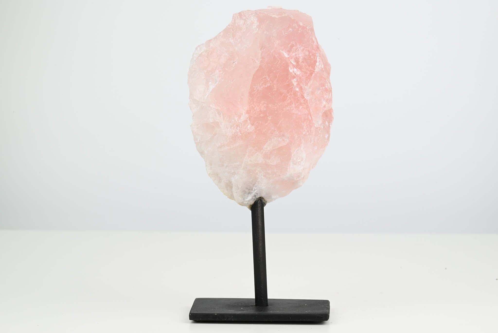 Rose Quartz Cluster on Stand - Small 16cm Tall - #CLUSRO-63006