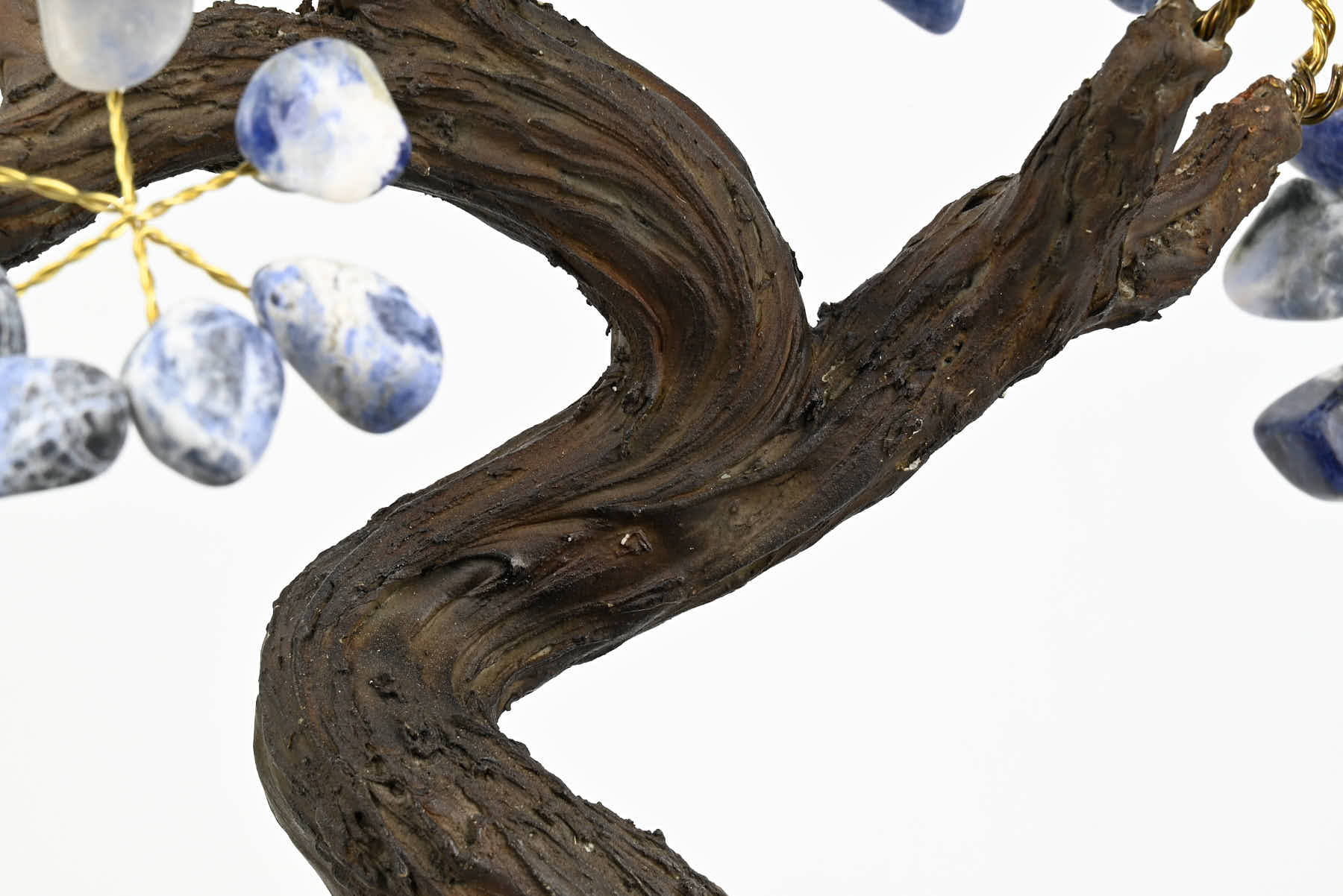 Handmade 39cm Tall Gemstone Tree with Amethyst base and 180 Sodalite gems - #TRSODA-36002