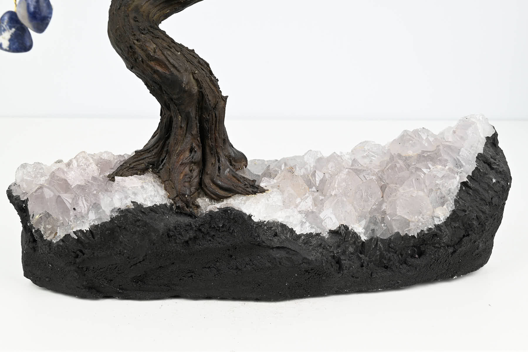Handmade 39cm Tall Gemstone Tree with Amethyst base and 180 Sodalite gems - #TRSODA-36002
