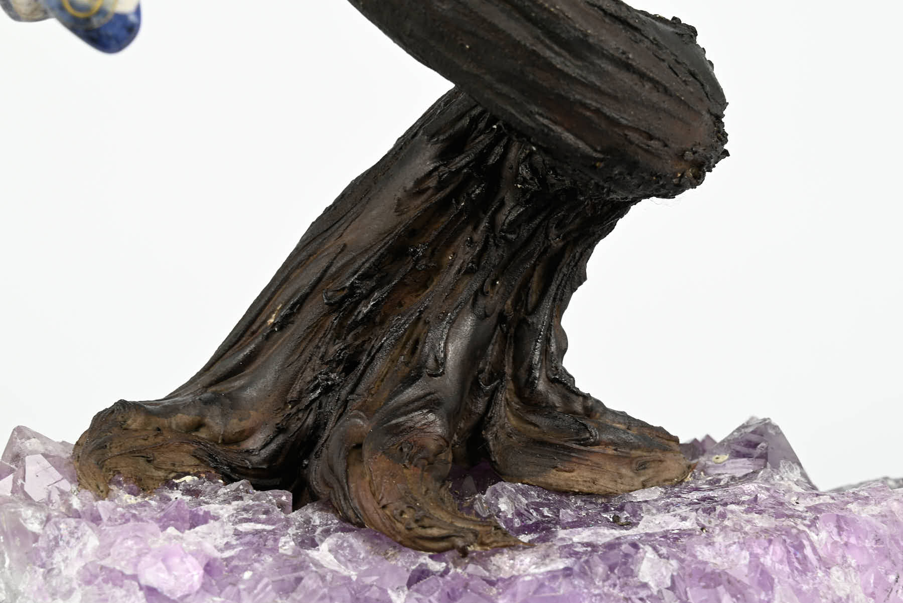 Handmade 37cm Tall Gemstone Tree with Amethyst base and 180 Sodalite gems - #TRSODA-36001