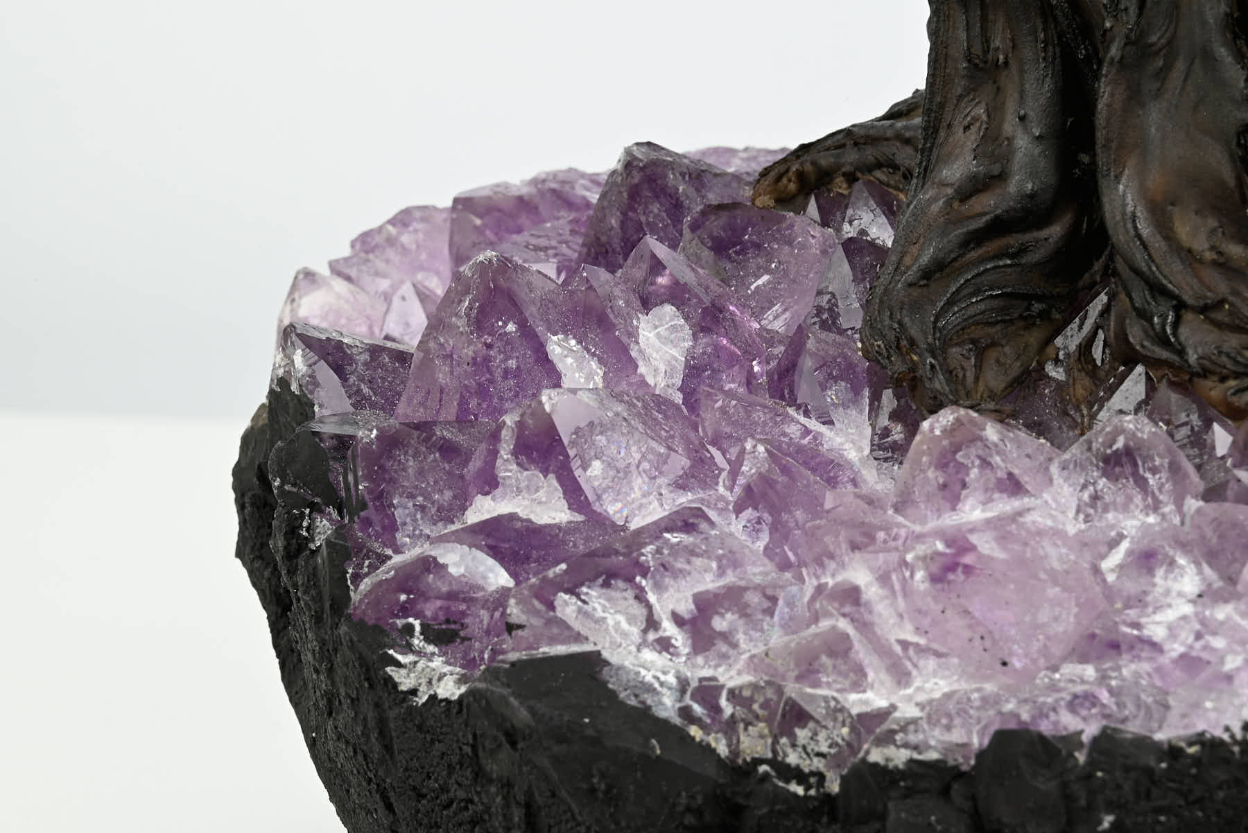 Handmade 37cm Tall Gemstone Tree with Amethyst base and 180 Sodalite gems - #TRSODA-36001