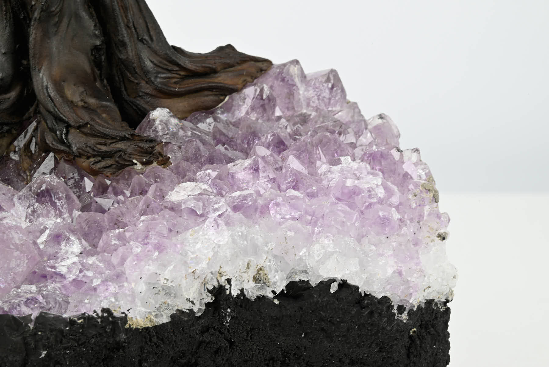 Handmade 37cm Tall Gemstone Tree with Amethyst base and 180 Sodalite gems - #TRSODA-36001