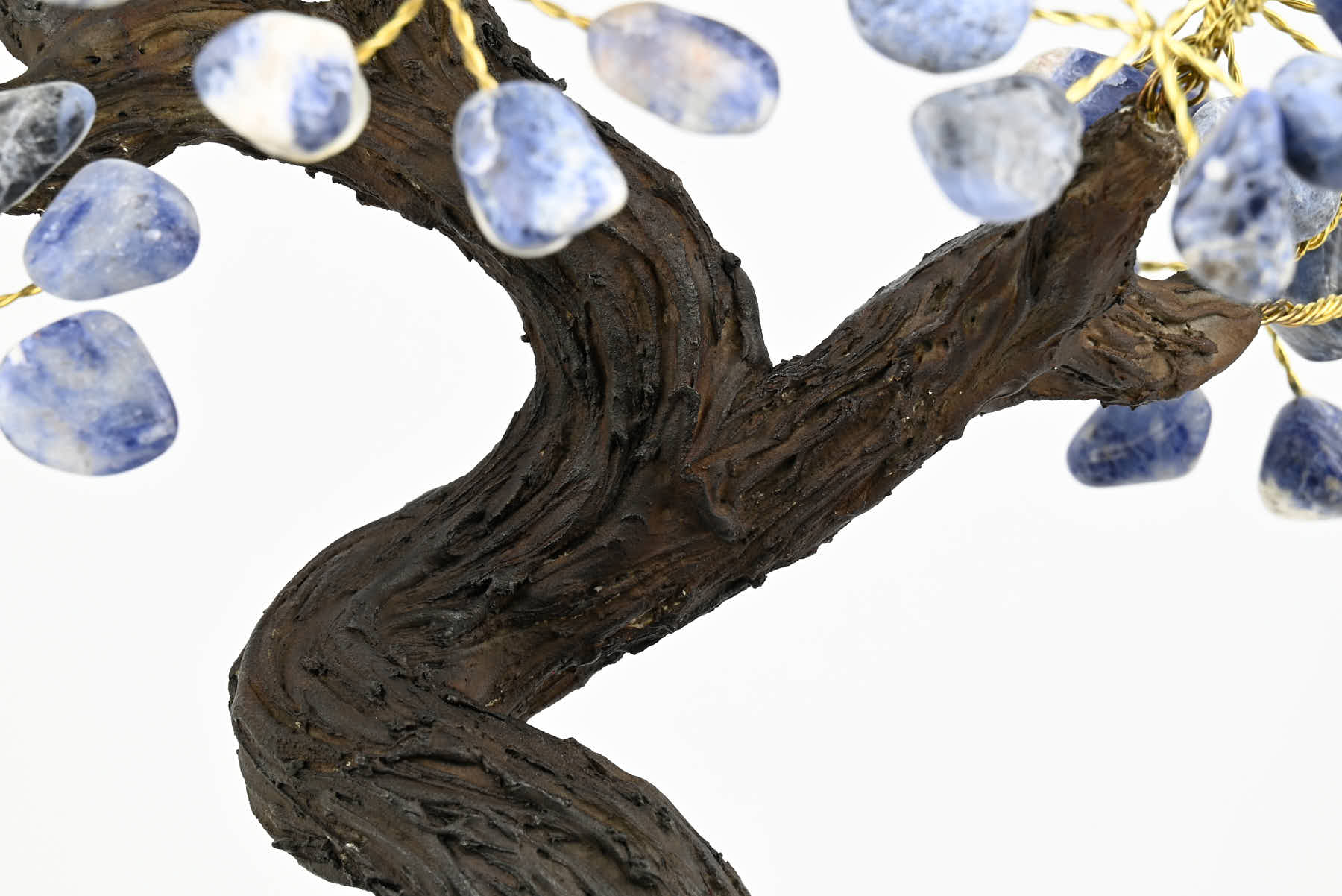 Handmade 38cm Tall Gemstone Tree with Amethyst base and 180 Sodalite gems - #TRSODA-36004