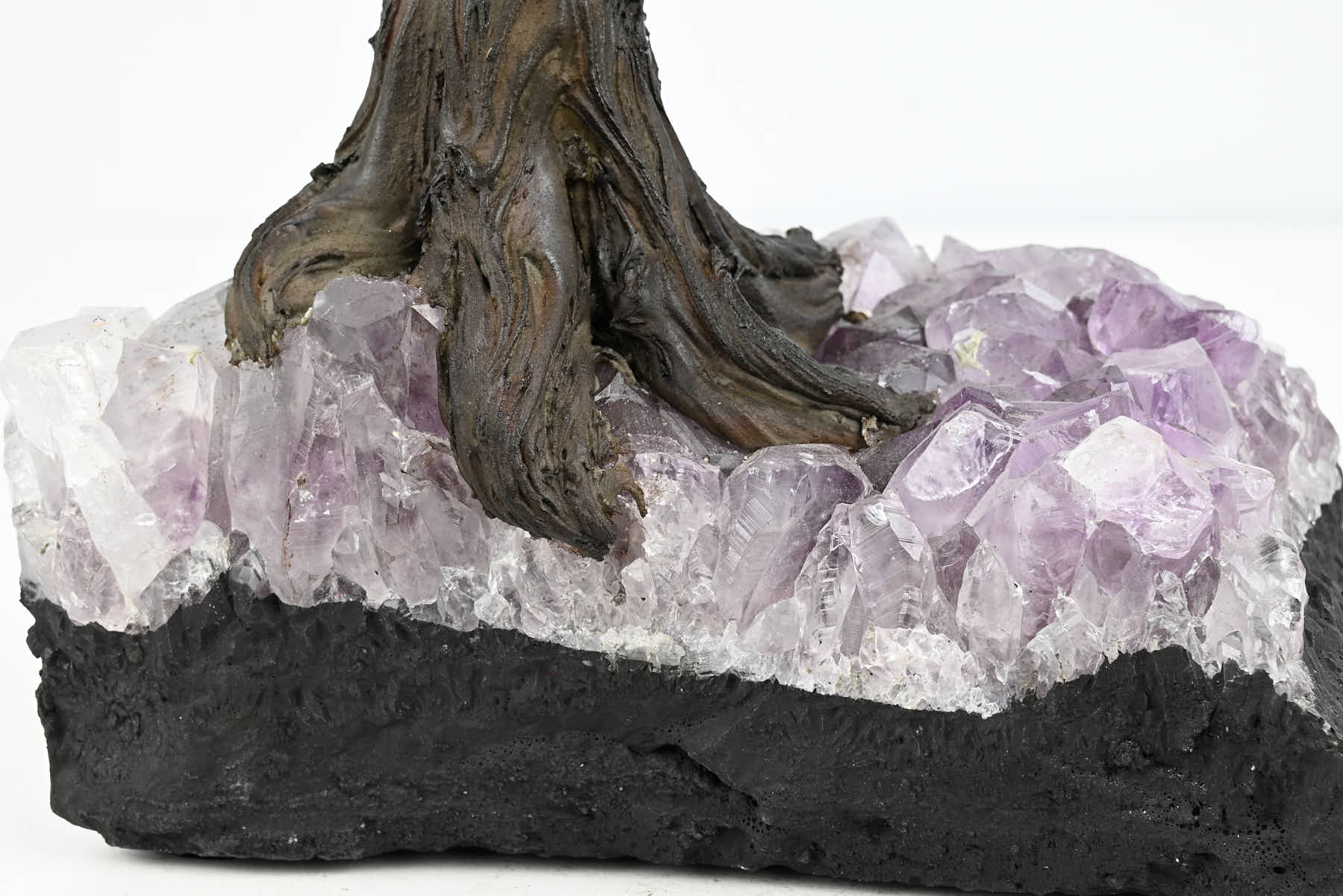 Handmade 38cm Tall Gemstone Tree with Amethyst base and 180 Sodalite gems - #TRSODA-36004