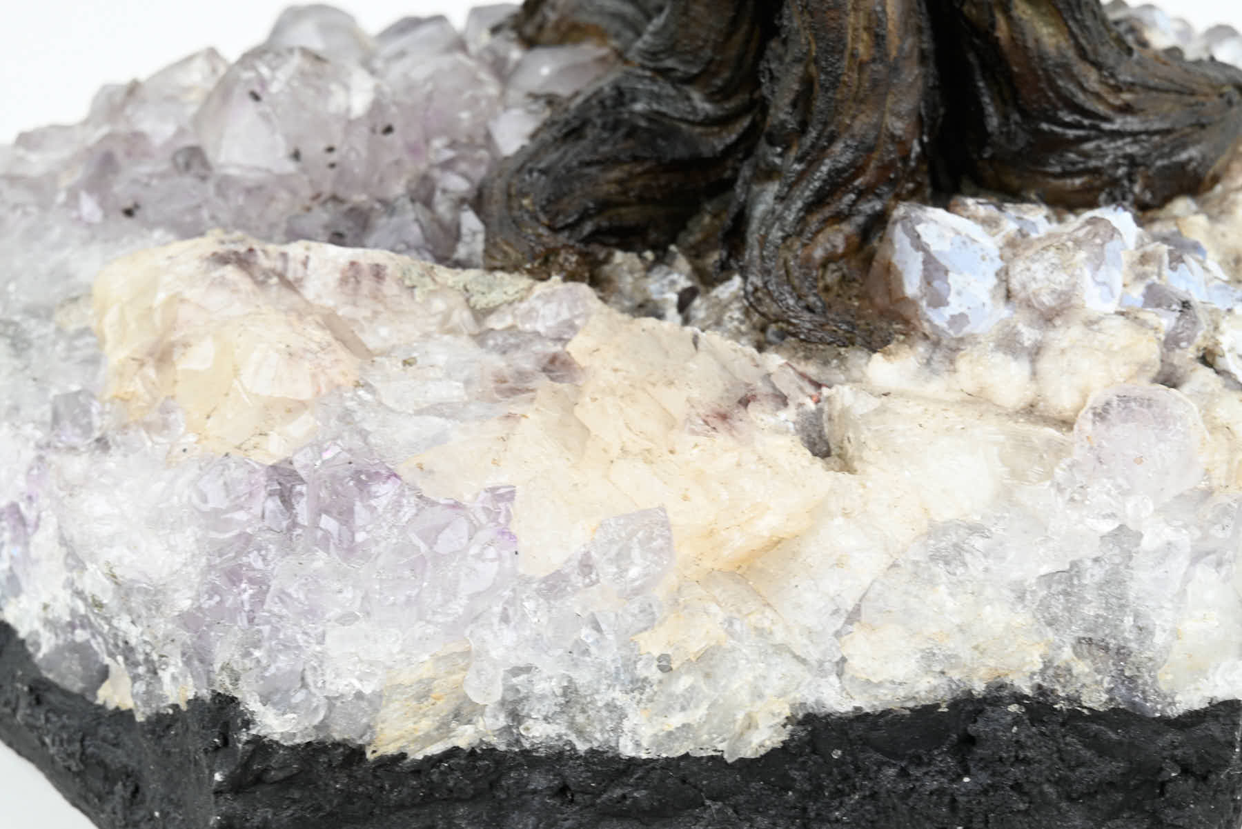 Handmade 35cm Tall Gemstone Tree with Amethyst base and 180 Sodalite gems - #TRSODA-36005