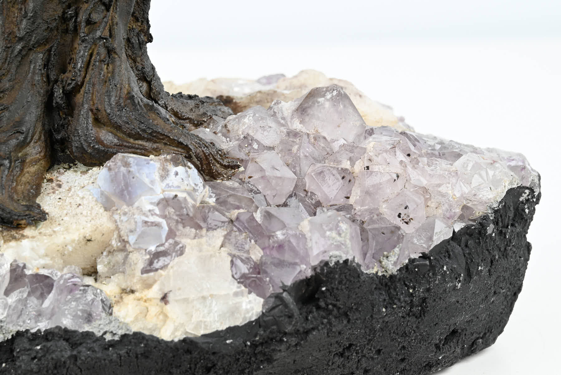 Handmade 35cm Tall Gemstone Tree with Amethyst base and 180 Sodalite gems - #TRSODA-36005
