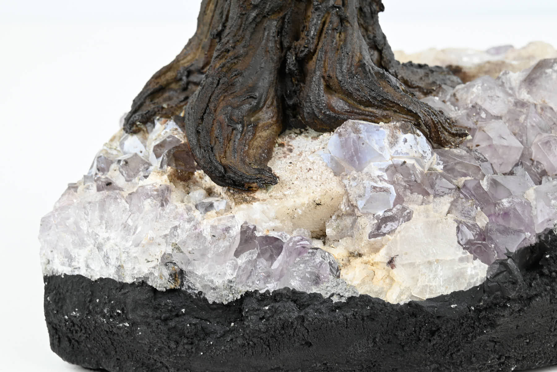 Handmade 35cm Tall Gemstone Tree with Amethyst base and 180 Sodalite gems - #TRSODA-36005