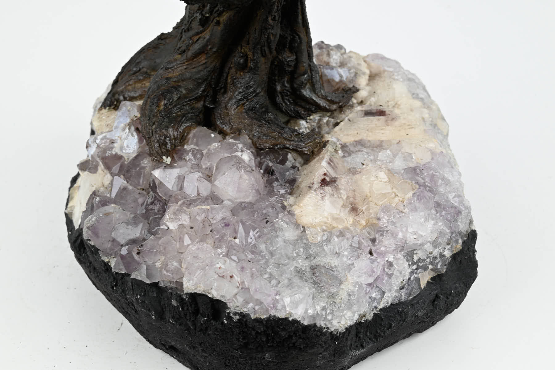 Handmade 35cm Tall Gemstone Tree with Amethyst base and 180 Sodalite gems - #TRSODA-36005
