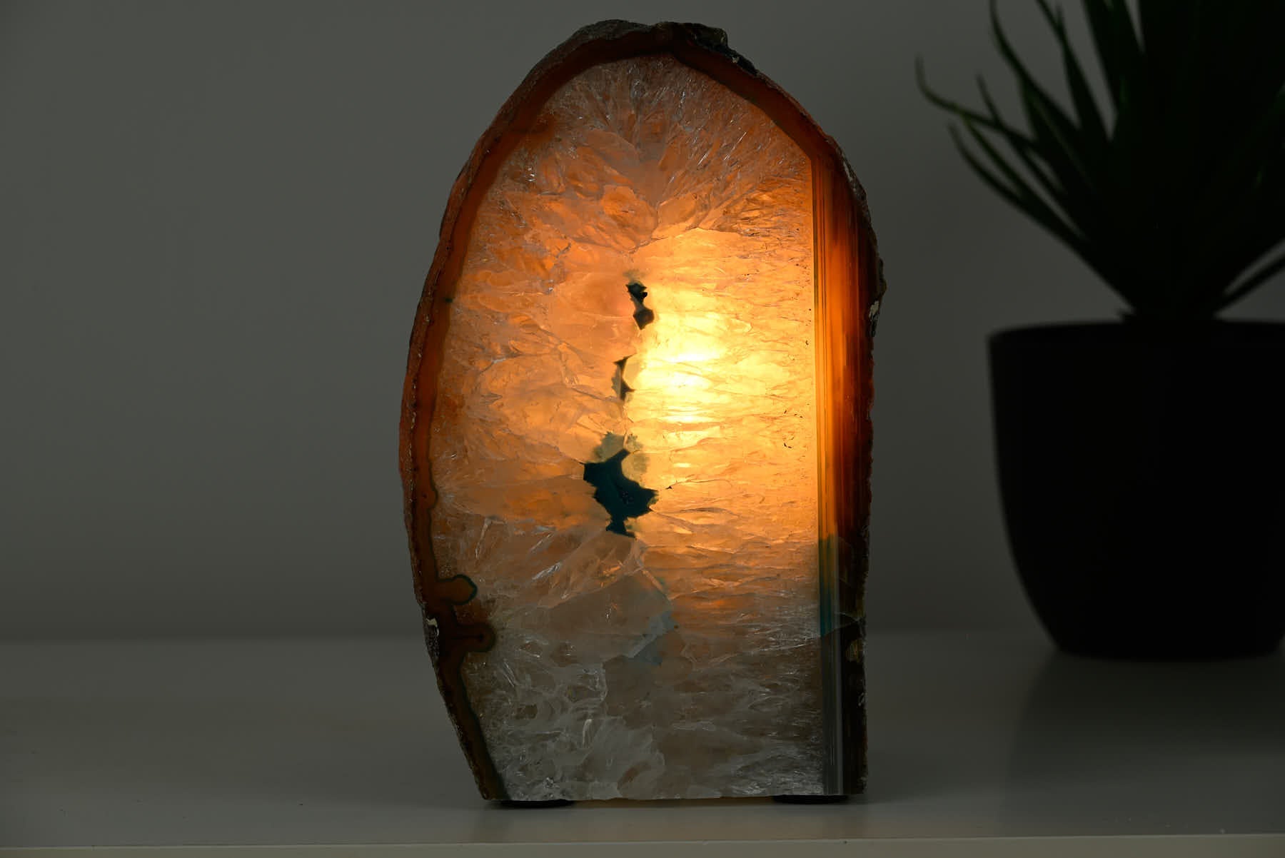 Teal Agate Night Lamp - 18cm tall - #LATEAL-38024