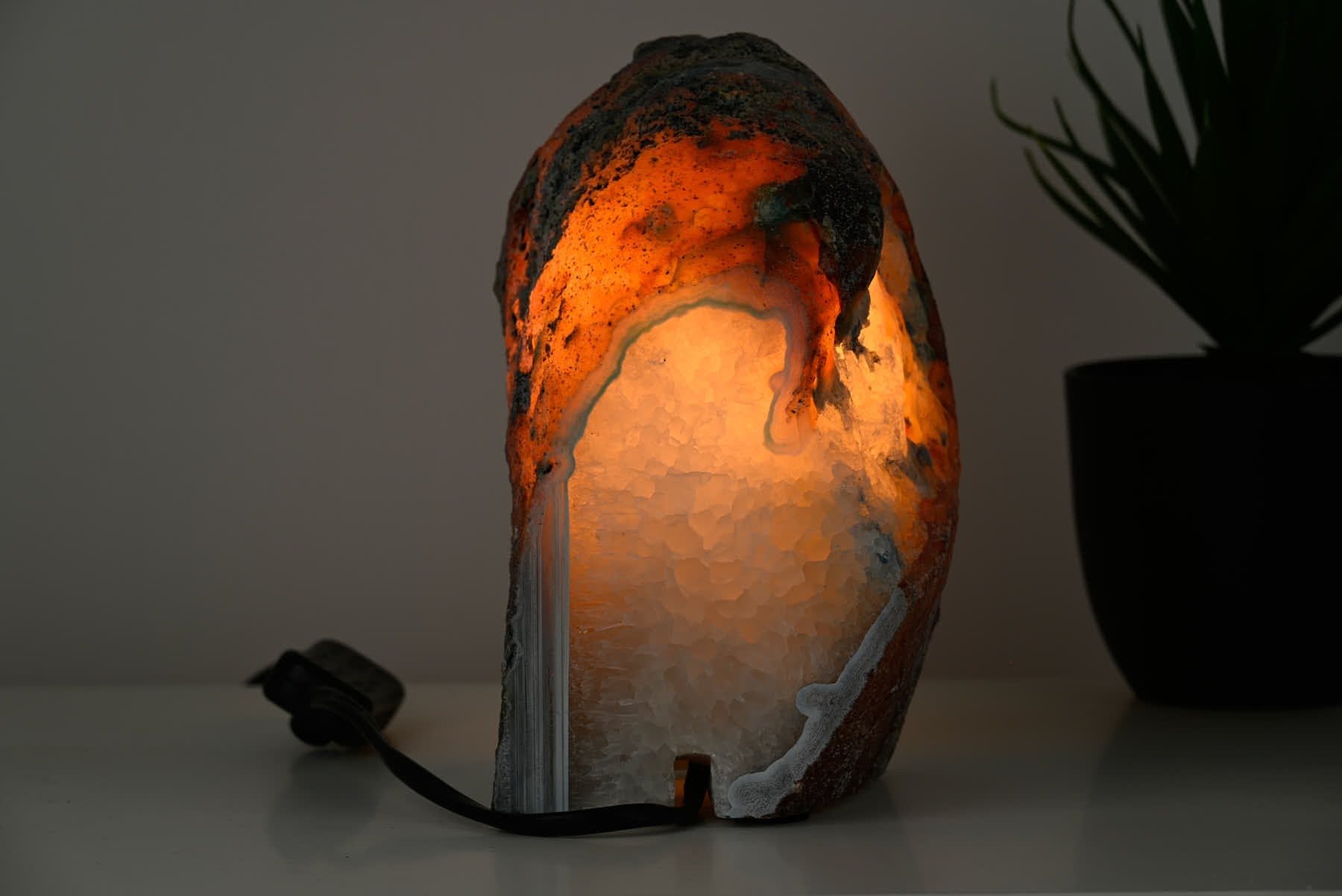 Teal Agate Night Lamp - 18cm tall - #LATEAL-38024